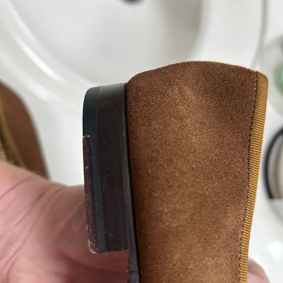 Women’s Stubbs & Wootton Brown Suede Embroidered Loafers SIZE 9AA Rare - Picture 9 of 11